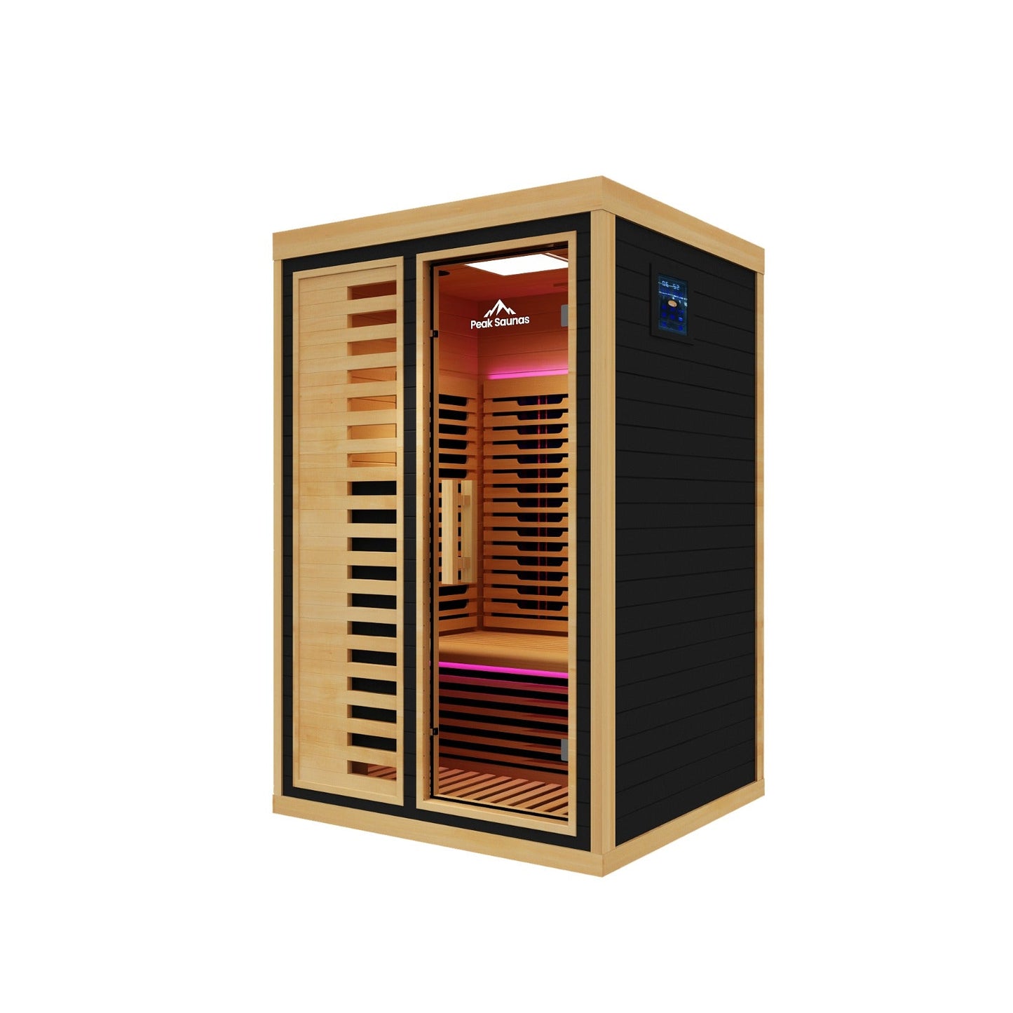 Peak Saunas Everest 2-Person Full Spectrum Infrared Sauna with XL Medical-Grade Red Light Therapy & Smart WiFi App Control