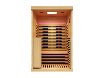 Peak Saunas Everest 2-Person Full Spectrum Infrared Sauna with XL Medical-Grade Red Light Therapy & Smart WiFi App Control