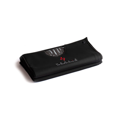 Black wallet with a brand logo on a white background