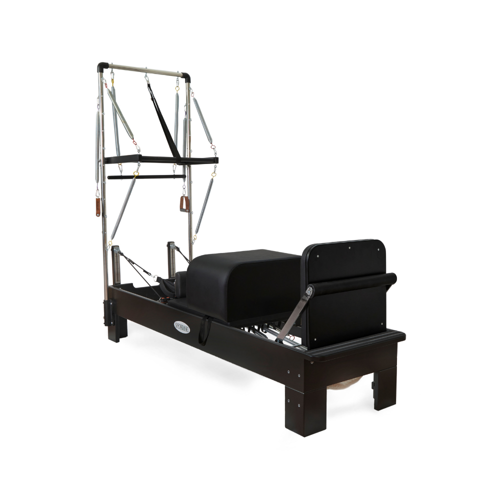 Sportline™ Reformer Tower Bundle in home Pilates studio – Black Series