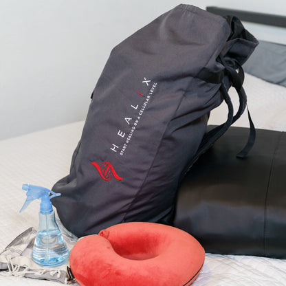 Wellness travel bag designed for infrared sauna blankets
