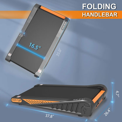 Shock absorbing walking pad belt for low impact movement