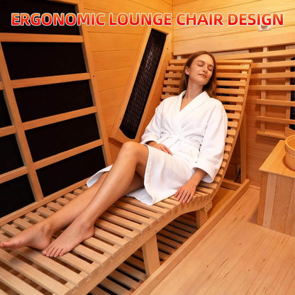 Rövia Oasis 3-Person Indoor Hybrid Sauna (Infrared + Steam, 6kW)