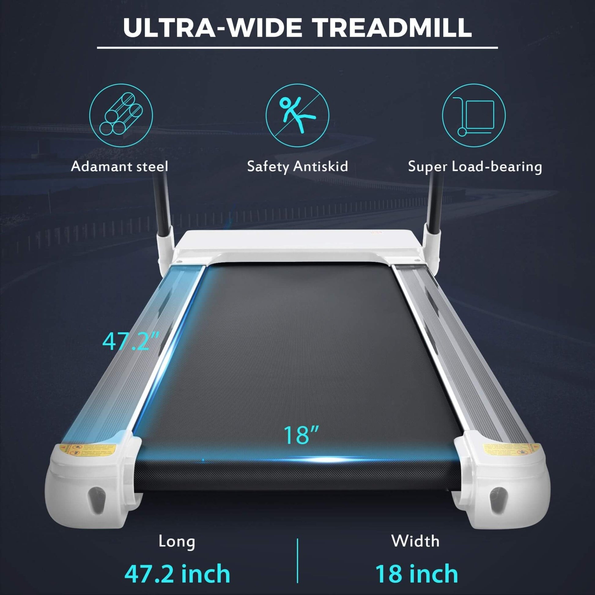 Compact treadmill designed for small space home use