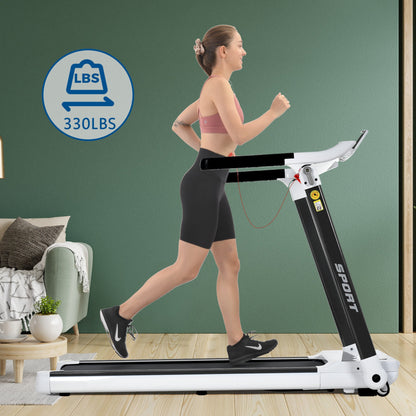 Full view of walking pad treadmill for home use