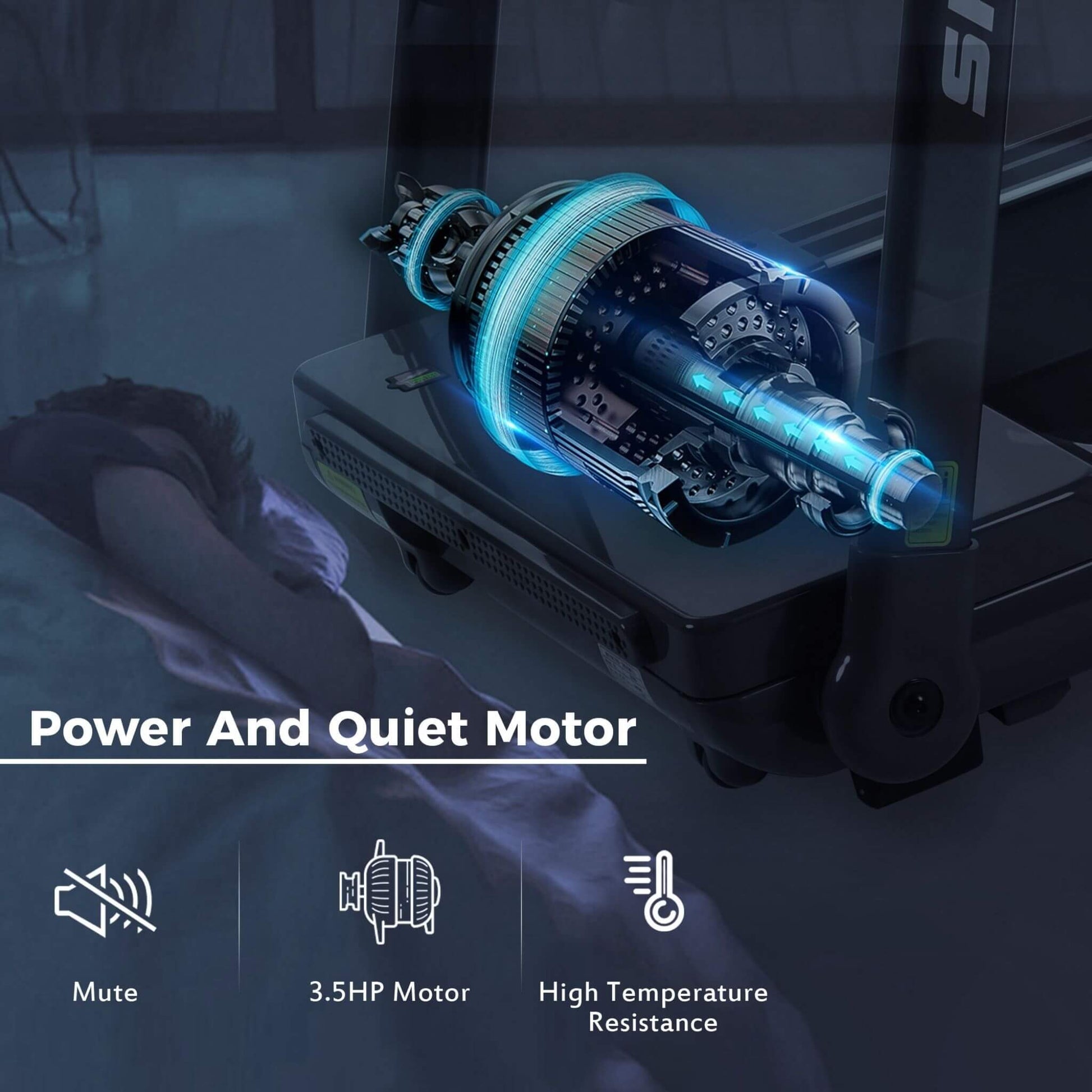 Quiet motor walking pad designed for home use