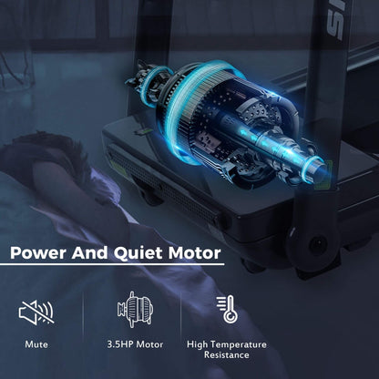 Quiet motor walking pad designed for home use